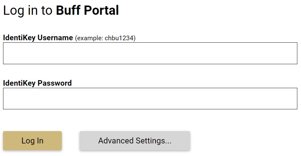 Buff portal login